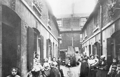 Slum in Victorian London by English Photographer